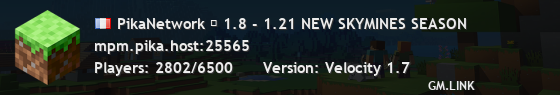 PikaNetwork ▏ 1.8 - 1.21 NEW SKYMINES SEASON