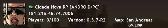 Cidade Nova RP [ANDROID/PC]