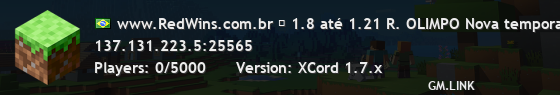 www.RedWins.com.br ▶ 1.8 até 1.21 R. OLIMPO Nova temporada em breve!
