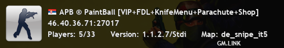APB ® PaintBall [VIP+FDL+KnifeMenu+Parachute+Shop]
