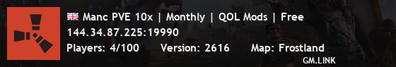 Manc PVE 10x | Monthly | QOL Mods | Free