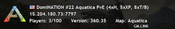 DomiNATION #22 Aquatica PvE (4xH, 5xXP, 8xT/B)