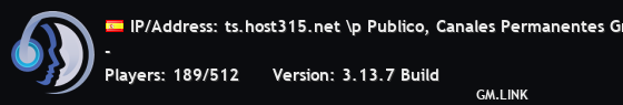 IP/Address: ts.host315.net \p Publico, Canales Permanentes Gratis
