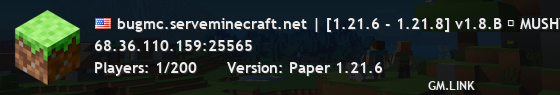 bugmc.serveminecraft.net | [1.21.6 - 1.21.8] v1.8.B ✦ MUSHY FUNGI SET ✦ STAFF NEEDED
