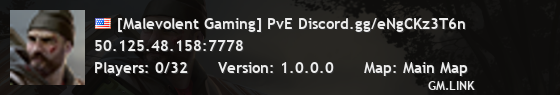 [Malevolent Gaming] PvE Discord.gg/eNgCKz3T6n