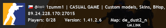 🤍 1zumm1 | CASUAL GAME | Custom models, Skins, BHop, Votes �