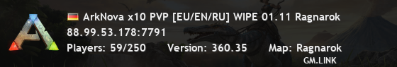 ArkNova x10 PVP [EU/EN/RU] WIPE 01.11 Ragnarok