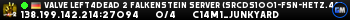 Valve Left4Dead 2 Falkenstein Server (srcds1001-fsn-hetz.421.80