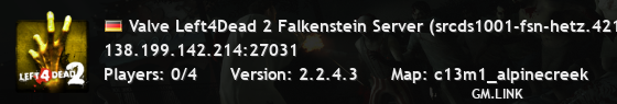 Valve Left4Dead 2 Falkenstein Server (srcds1001-fsn-hetz.421.17