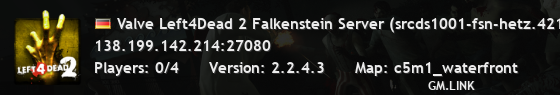 Valve Left4Dead 2 Falkenstein Server (srcds1001-fsn-hetz.421.66