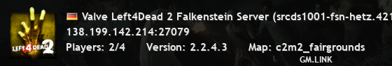 Valve Left4Dead 2 Falkenstein Server (srcds1001-fsn-hetz.421.65