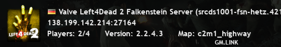Valve Left4Dead 2 Falkenstein Server (srcds1001-fsn-hetz.421.15