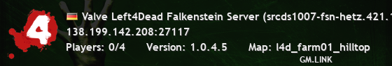 Valve Left4Dead Falkenstein Server (srcds1007-fsn-hetz.421.103)