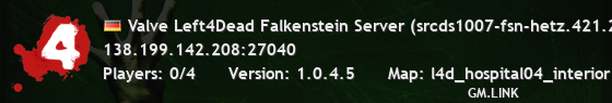 Valve Left4Dead Falkenstein Server (srcds1007-fsn-hetz.421.26)