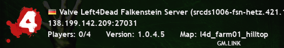 Valve Left4Dead Falkenstein Server (srcds1006-fsn-hetz.421.17)