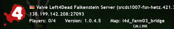 Valve Left4Dead Falkenstein Server (srcds1007-fsn-hetz.421.79)