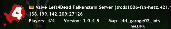Valve Left4Dead Falkenstein Server (srcds1006-fsn-hetz.421.112)