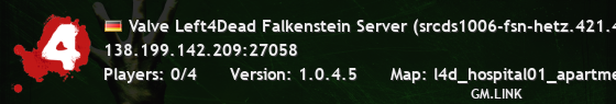 Valve Left4Dead Falkenstein Server (srcds1006-fsn-hetz.421.44)