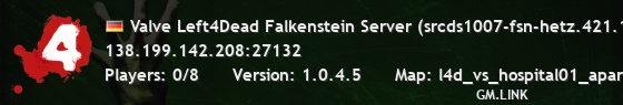 Valve Left4Dead Falkenstein Server (srcds1007-fsn-hetz.421.118)