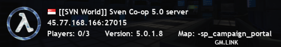 [[SVN World]] Sven Co-op 5.0 server