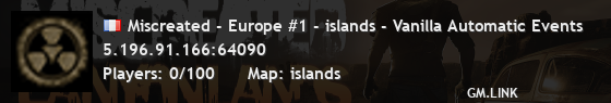 Miscreated - Europe #1 - islands - Vanilla Automatic Events