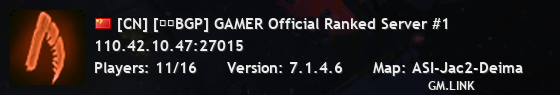 [CN] [浙江BGP] GAMER Official Ranked Server #1