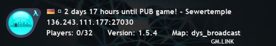 ► 2 days 19 hours until PUB game! - Sewertemple