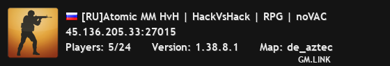 [RU]Atomic MM HvH | HackVsHack | RPG | noVAC