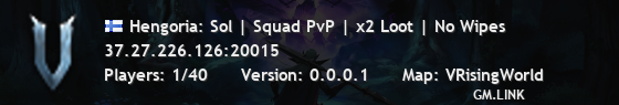 Hengoria: Sol | Squad PvP | x2 Loot | No Wipes