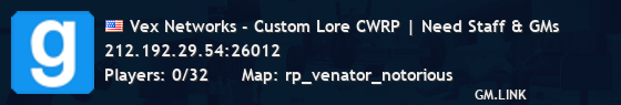 Vex Networks - Custom Lore CWRP | Need Staff & GMs