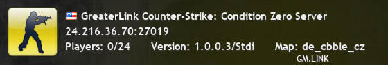 GreaterLink Counter-Strike: Condition Zero Server
