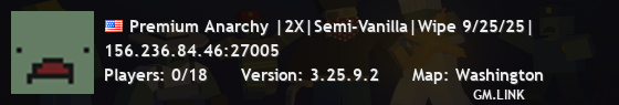 Premium Anarchy |2X|Semi-Vanilla|Wipe 9/25/25|