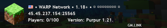 • WARP Network • 1.18+ • ≪ ꜱᴜʀᴠɪᴠᴀʟ ≫