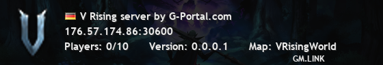 V Rising server by G-Portal.com