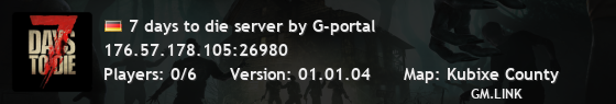 7 days to die server by G-portal