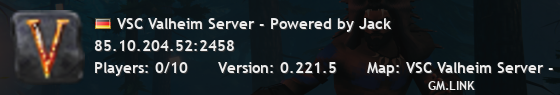 VSC Valheim Server - Powered by Jack
