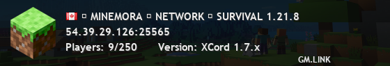 ✲ MINEMORA ⚔ NETWORK ✲ SURVIVAL 1.21.8