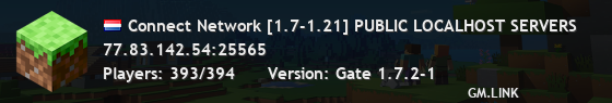Connect Network [1.7-1.21] PUBLIC LOCALHOST SERVERS