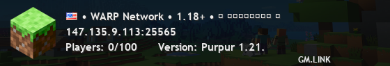 • WARP Network • 1.18+ • ≪ ꜱᴜʀᴠɪᴠᴀʟ ≫