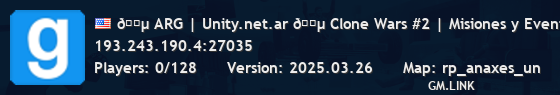 🔵 ARG | Unity.net.ar 🔵 Clone Wars #2 | Misiones y Eventos