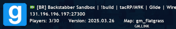 [BR] Backstabber Sandbox | !build | tacRP/M9K | Glide | Wiremod