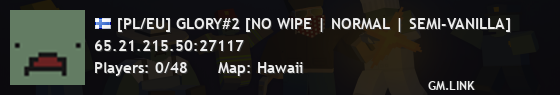 [PL/EU] GLORY#2 [NO WIPE | NORMAL | SEMI-VANILLA]