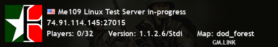 Me109 Linux Test Server in-progress