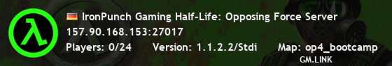 IronPunch Gaming Half-Life: Opposing Force Server
