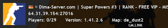 █ Dima-Server.com | Super Powers #3 | RANK - FREE VIP - MISSI