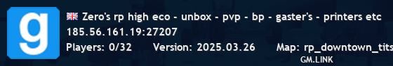 Zero's rp high eco - unbox - pvp - bp - gaster's - printers etc
