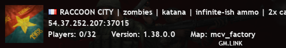 RACCOON CITY | zombies | katana | infinite-ish ammo | 2x cash