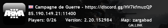 Campagne de Guerre - https://discord.gg/HV7kfmuzQP