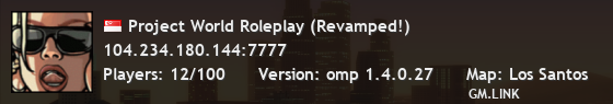 Project World Roleplay (Revamped!)