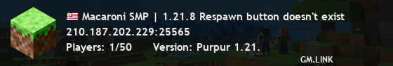 Macaroni SMP | 1.21.8 Build fast, die faster